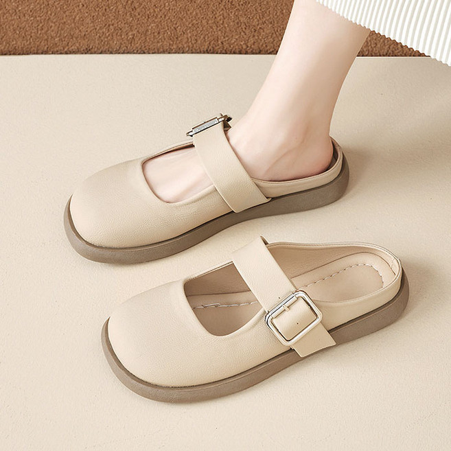 Modern Fashion 여성 심플한 뮬 슬리퍼 사계절 샌들