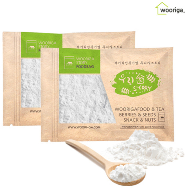 100% 타피오카 전분 1kg 분말 가루, 2개