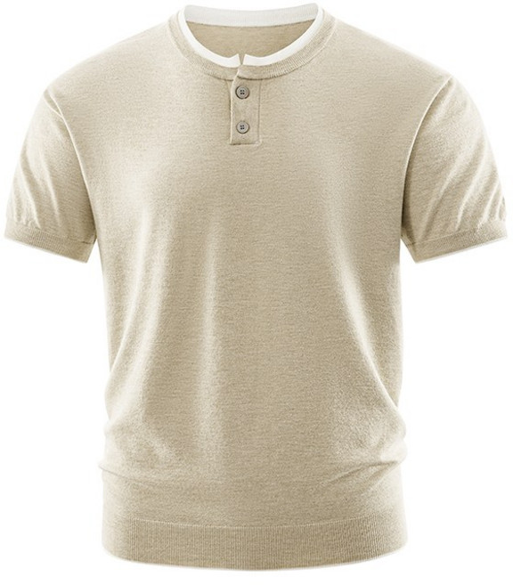 남성 여름 반팔 카라니트 루즈핏 레이어드 스타일