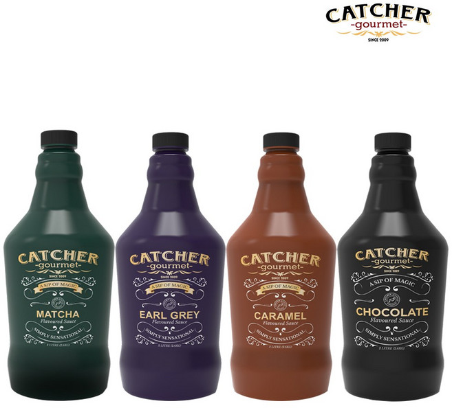 catcher 캐처소스 얼그레이 말차 카라멜소스 초코소스, 1개, 2L