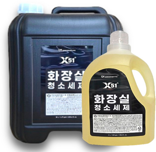 X51R 화장실 청소세제 욕실 변기 곰팡이 냄새 제거 바닥 다목적 알칼리 크리너 엑스오일세정제, 1개, 4L