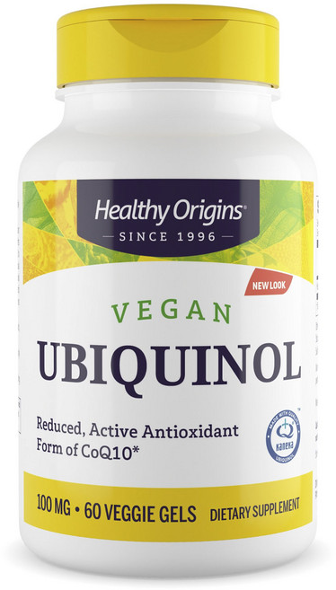 Healthy Origins 純素還原型輔酶Q10 100毫克 素食膠囊, 1個, 60錠