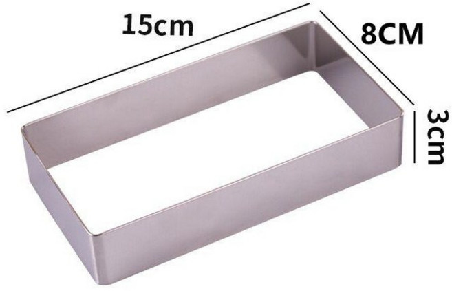 베이킹틀 접시 야채 팬케이크 직사각형 도구 제과 토스트, 5개 길이15 x 너비8 x 높이3cm, 1개