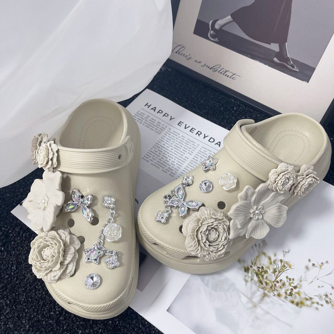 洞洞鞋配件 立體花束鞋花裝飾釦