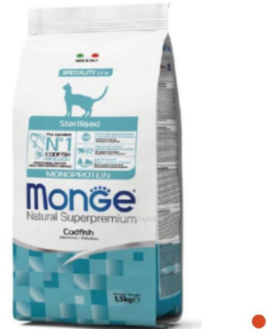 [CAT]몬지 내추럴 슈퍼프리미엄 스테럴라이즈드 모노프로틴 대구 1.5kg, 1개