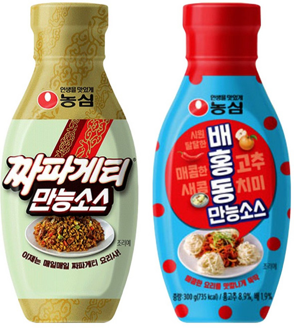 농심 짜파게티 만능소스 280g + 배홍동 만능소스 300g, 1세트