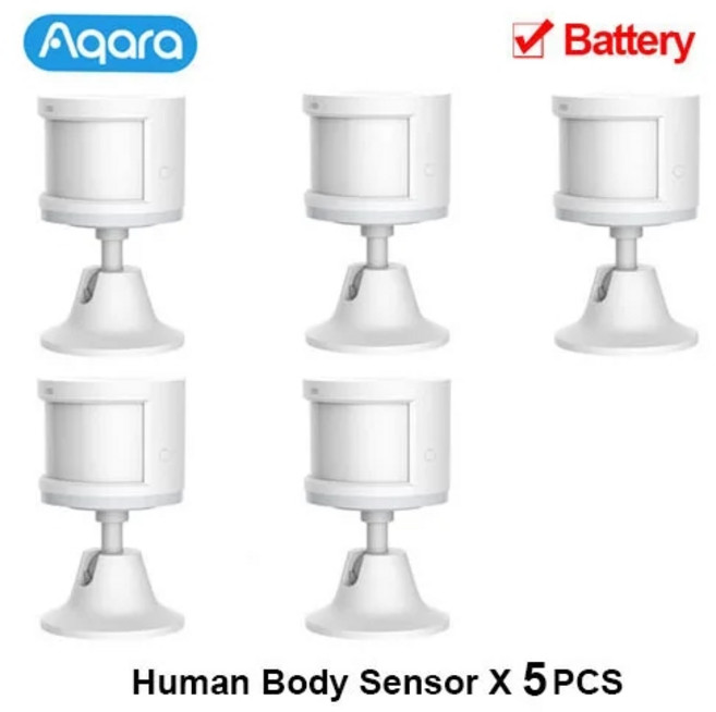 Aqara 모션 센서 스마트 인체 센서 ZigBee 무브먼트 보안 무선 센서 Matter Xiaomi Home APP HomeKit, 05 5pcs body sensor_01 CHINA, [08] 5pcs body sensor, 5) 5pcs body sensor