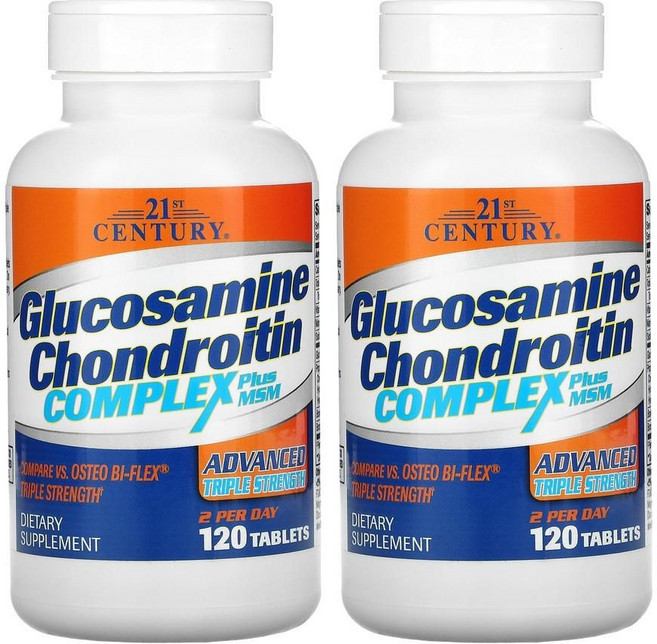 21세기 센트리 글루코사민 콘드로이친 컴플렉스 플러스 MSM 120정 2통, 2개