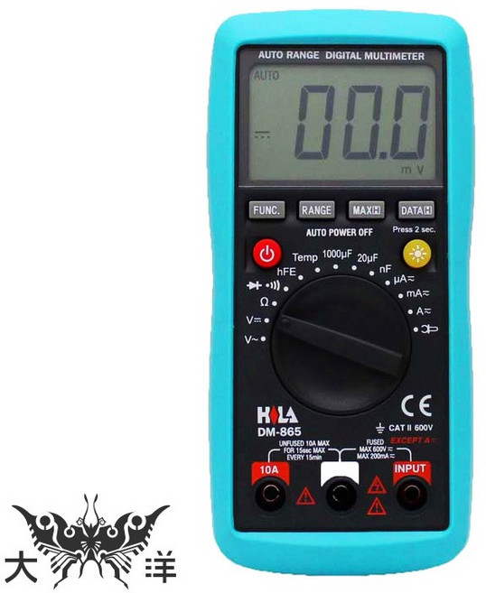 海碁 HILA 多功能自動換檔電錶 DM-865, 1個