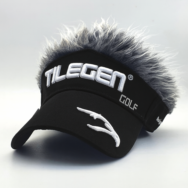 TILEGEN 티레젠 틸루이스 골프 가발 모자 선캡 남자 여성 머리카락 모자, TL_NS