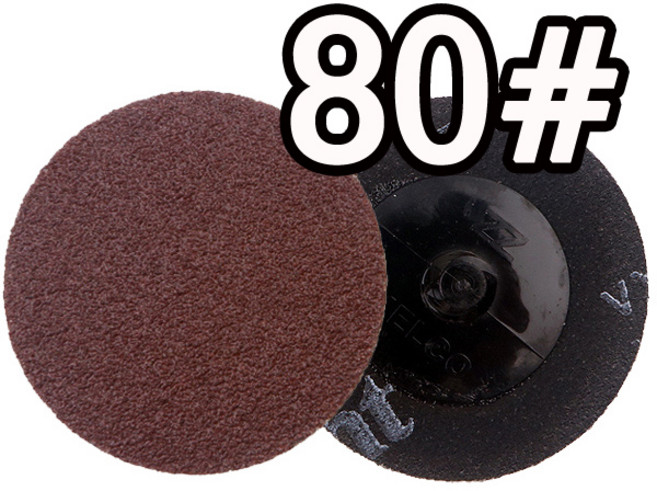 롤록페파 2인치 50mm 나사 원터치 컴팩트 디스크 미니사포 원형사포 종이사포 추페이퍼 추페파 패드 소형 미니 사포 축달린 롤락 롤럭 콤펙트 연마지 디스크사포 평면작업 평연마 1개, 롤록페파 2인치 80#