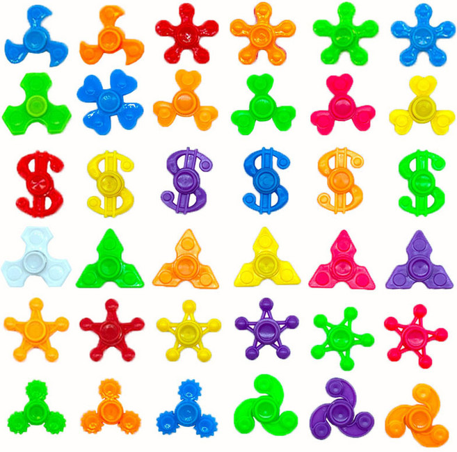 【無品牌】-迷你塑料指尖陀螺學生手指陀螺4cm彩色小號扭蛋殼益智解壓玩具