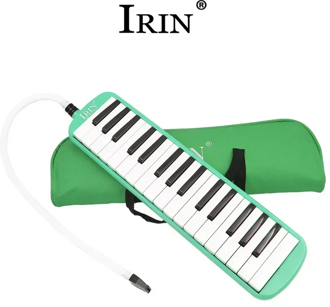 32 키 Melodica 어린이 초급 키보드 악기 전문 Melodicas 휴대용 어린이 아코디언 뮤지컬 피아노, 02 Green