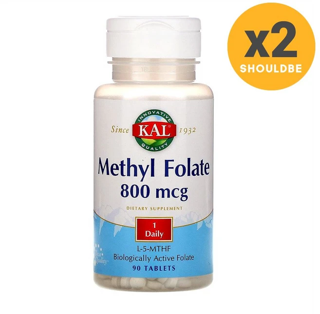 KAL Methyl Folate 엽산 800mcg 90정, 2개 - 쿠팡