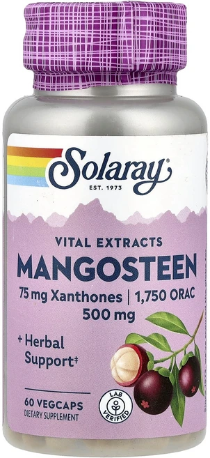 몸관리하세요 겨울입니다 Solaray 필수 추출물 망고스틴 500mg 베지 캡슐 60정 특별관리진행, 1개 - 쿠팡