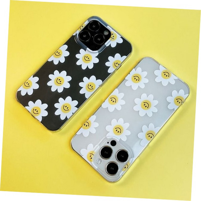 위글위글 스마일 데이지 젤리케이스 아이폰 14 13 12