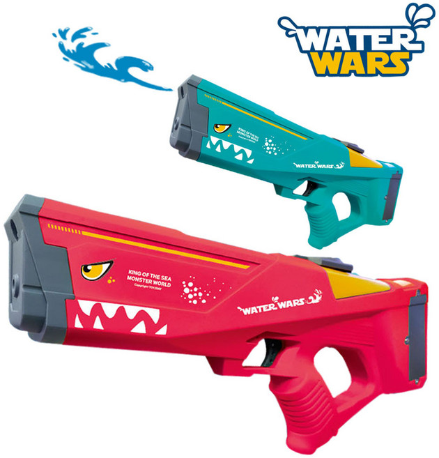 워터워즈 몬스터 전동물총 물총놀이 워터건 HOONYS, 블루, 1개, 그린