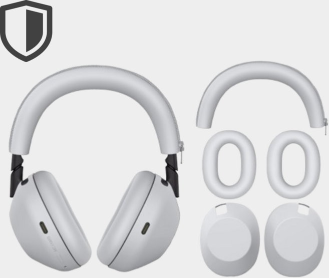 일상담다 소니 WH-1000XM6 호환 완전커버 실리콘 헤드폰 커버 3종 세트, 라이트 그레이