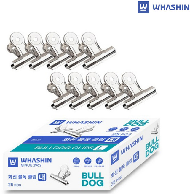 화신 불독 클립 대, LARGE (대형), 25개입, 1개