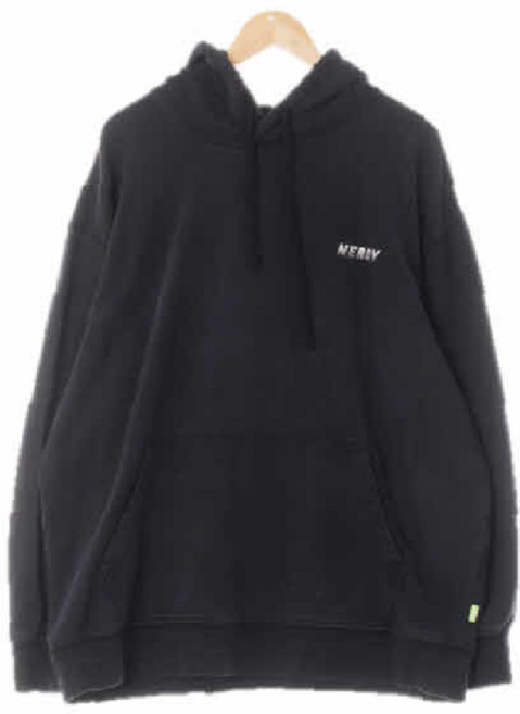 5829 널디 더스티블랙 면혼방 루즈핏후드티 [L]