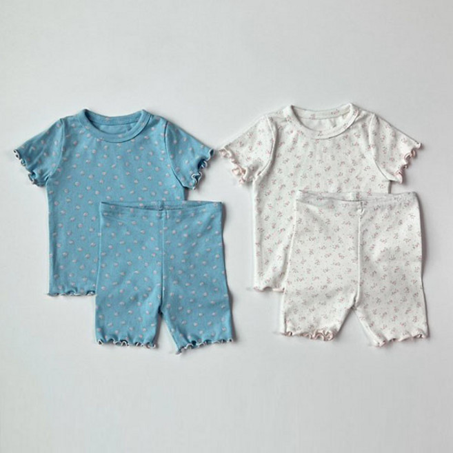 6개월 아기상하복 돌 여아 반팔 실내 셔링 잠옷 세트