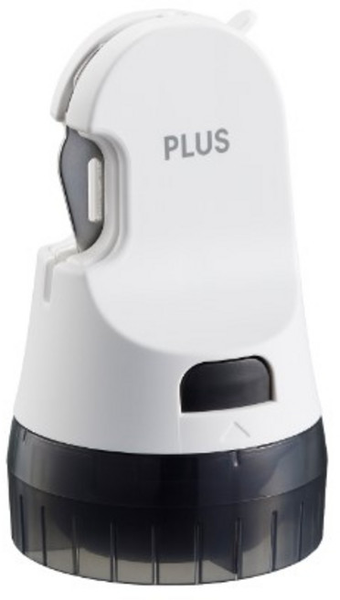 PLUS 替換式開箱刀個人資料保護章 IS-590CM, 1個, 白, 黑色