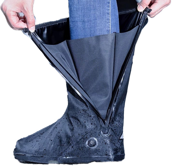 하이탑 무릎보호 실리콘 신발방수커버 장마철신발 접이식 레인슈즈