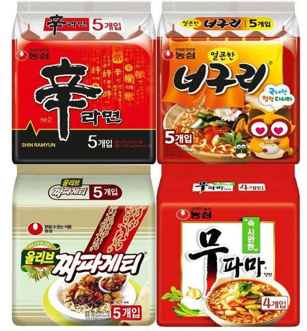 멀티팩 신라면+얼큰너구리+짜파게티+무파마탕면 총19봉, 1개