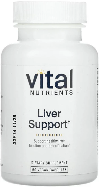 바이탈 뉴트리언트 Liver Support 민들레 아티초크 커큐민 밀크시슬 60캡슐, 1개, 60정 - 쿠팡