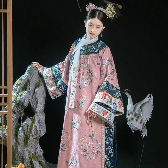 清朝古著女格格裝 宮廷風旗裝