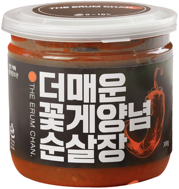 [이룸찬] 더매운 순살 양념게장 300g 순살게장 양념순살장 매운게장, 1개