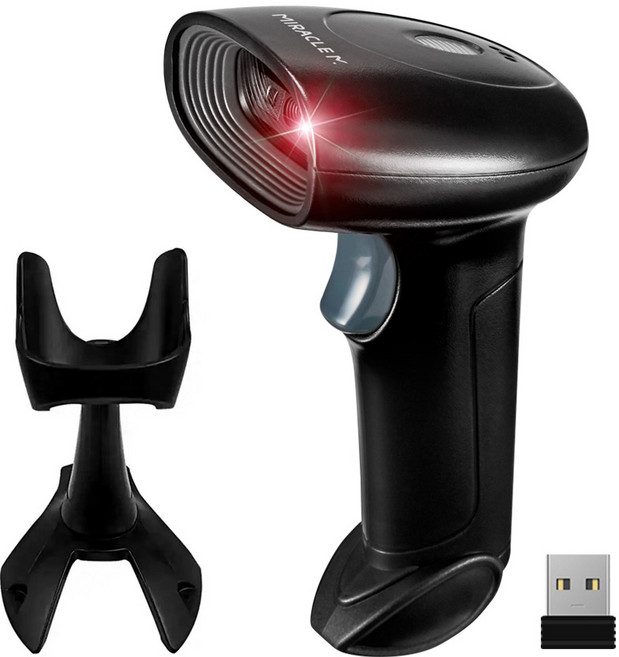 미라클엠 무선 바코드 스캐너 + 거치대, MQ160W