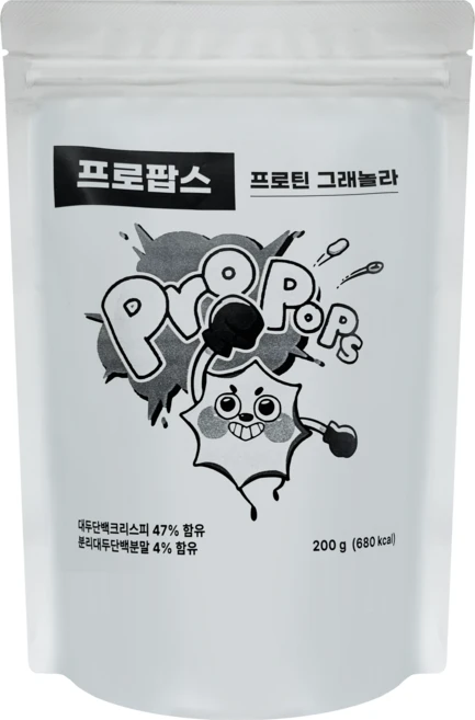 채찍단 프로팝스 프로틴 그래놀라 초코 시리얼, 1개, 200g - 쿠팡