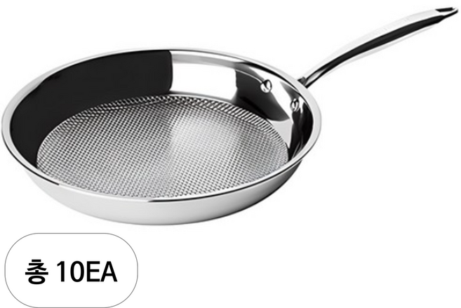 알텐바흐 인덕션 글란츠 통 5중 스테인리스 후라이팬, 28cm, 10개