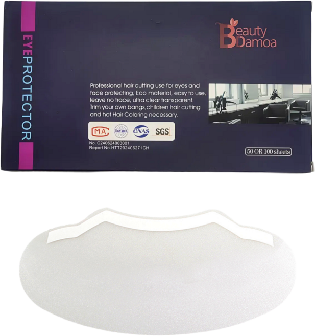 옐로구르미 미용실 페이스커버 헤어소품 100매 페이스필름 쉴드 페이스캡 얼굴 보호, 1개, 페이스 필름_블루(100매)