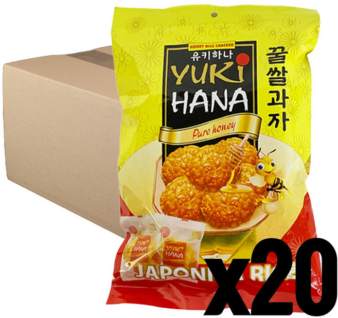 수입 유키 하나꿀쌀과자 84g x 20개