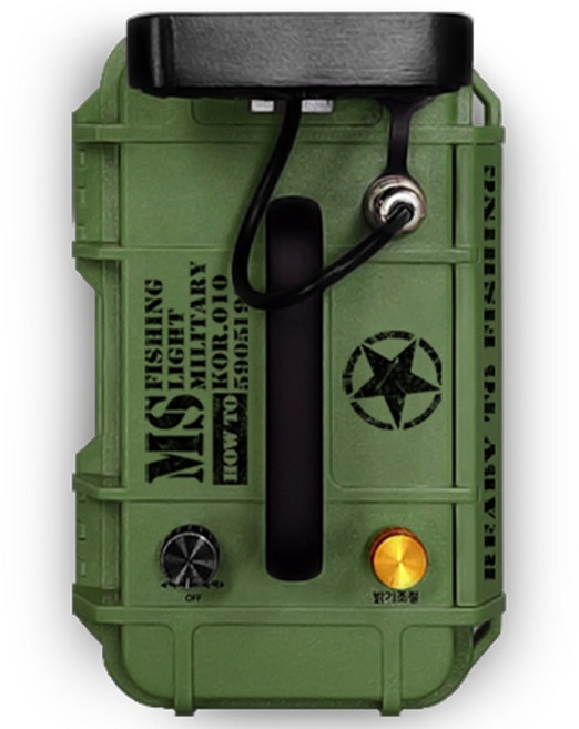 JK 하우투 밀리터리 다색 집어등 투컬러 볼락 갈치 호래기 보조배터리 소형 미니 낚시 랜턴 녹색 보조등, 올리브, 1개