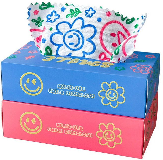 뽑아쓰는 스마일 행주, 1개, 40매