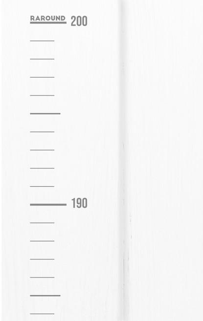 라라운드 자체제작 심플 키재기 스티커 200cm, 투명 그레이