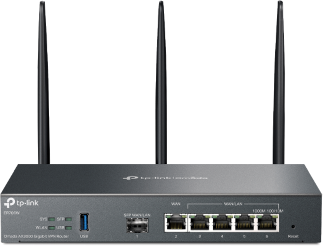 티피링크 ER706W Omada AX3000 기가비트 VPN 라우터 (4포트 WAN), ER706W(단품), 1개