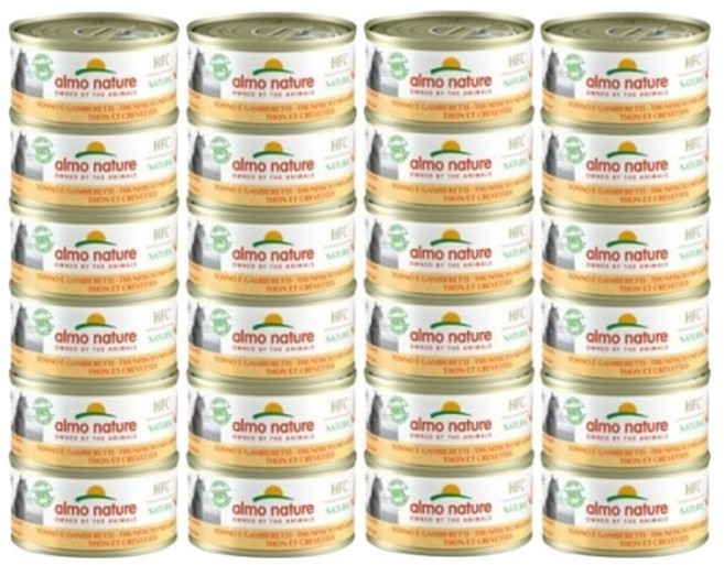 알모네이쳐 고양이 주식캔 70g 참치와 새우 24개