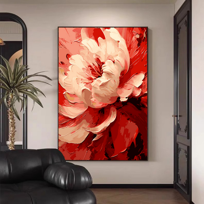 유화그리기세트 diy 그림그리기 꽃그림 캔버스 물감칠하기 대형, 1번, 60x90cm, 1개