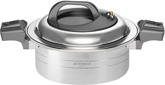 알텐바흐 엑스쿠첸 통5중 저압 냄비 4L, 24cm, 실버, 1개