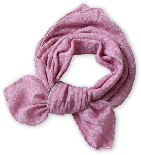 메리앤유 쁘띠 모노톤 잔꽃 코튼 정사각 쁘띠 손수건 겸 스카프 두건 대형