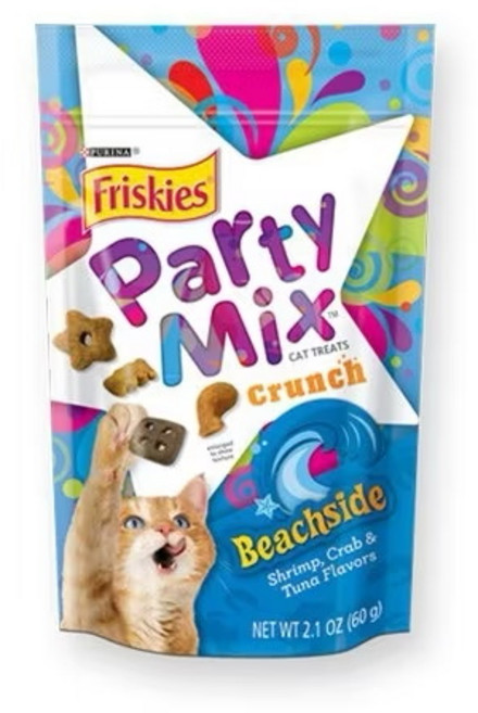 Purina 喜躍 Felix Party Mix 香酥餅 貓零食, 海洋鮮味香酥餅60g, 12個, 60g, 海洋鮮味