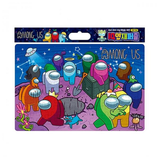 지퍼퍼즐 어몽어스 IQ영재퍼즐 (104조각) 퍼즐 놀이 게임 어몽어스 IQ영재퍼즐(104조각) 두뇌활동 퍼즐, 1개