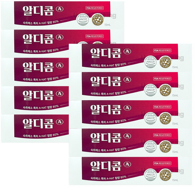 공식 숙취해소제 알디콤A 액상스틱형 5포입, 15ml, 10개