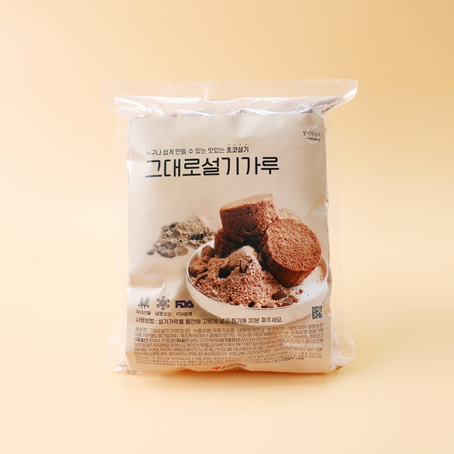 쌀이랑놀자 그대로 설기가루 백설기 쌀가루 초코 맛, 1개, 800g