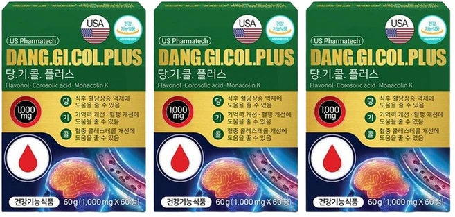 당기콜플러스 당질 컷팅제 저감제 식후 혈당 조절 관리 바나바잎 코로솔산 당뇨 영양제 2개월, 60정, 3개 - 쿠팡