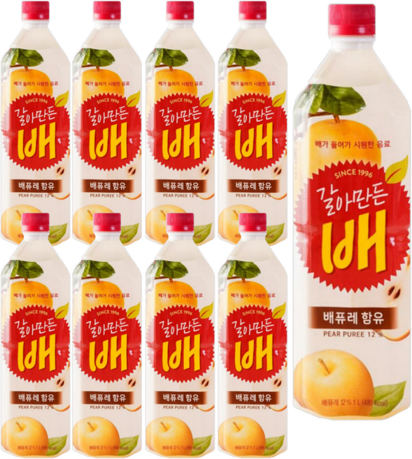 해태음료 갈아만든 배, 1L, 9개